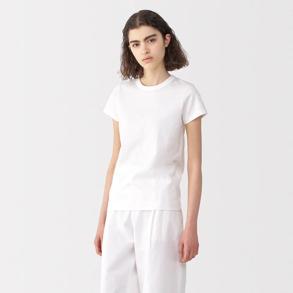 MUJI Labo Linen Blend Short Sleeve T-Shirt - Image 8