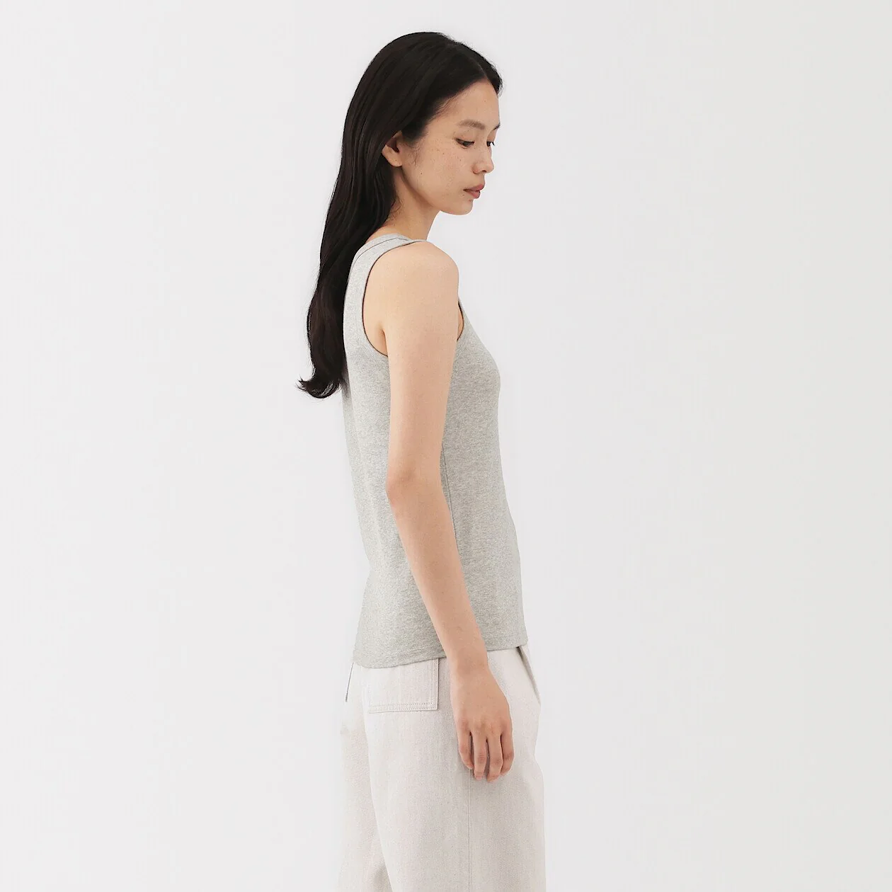 Linen Blend Tank Top - Image 3