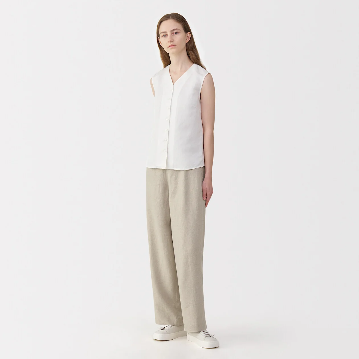 MUJI Labo Linen Wide Pants - Image 11