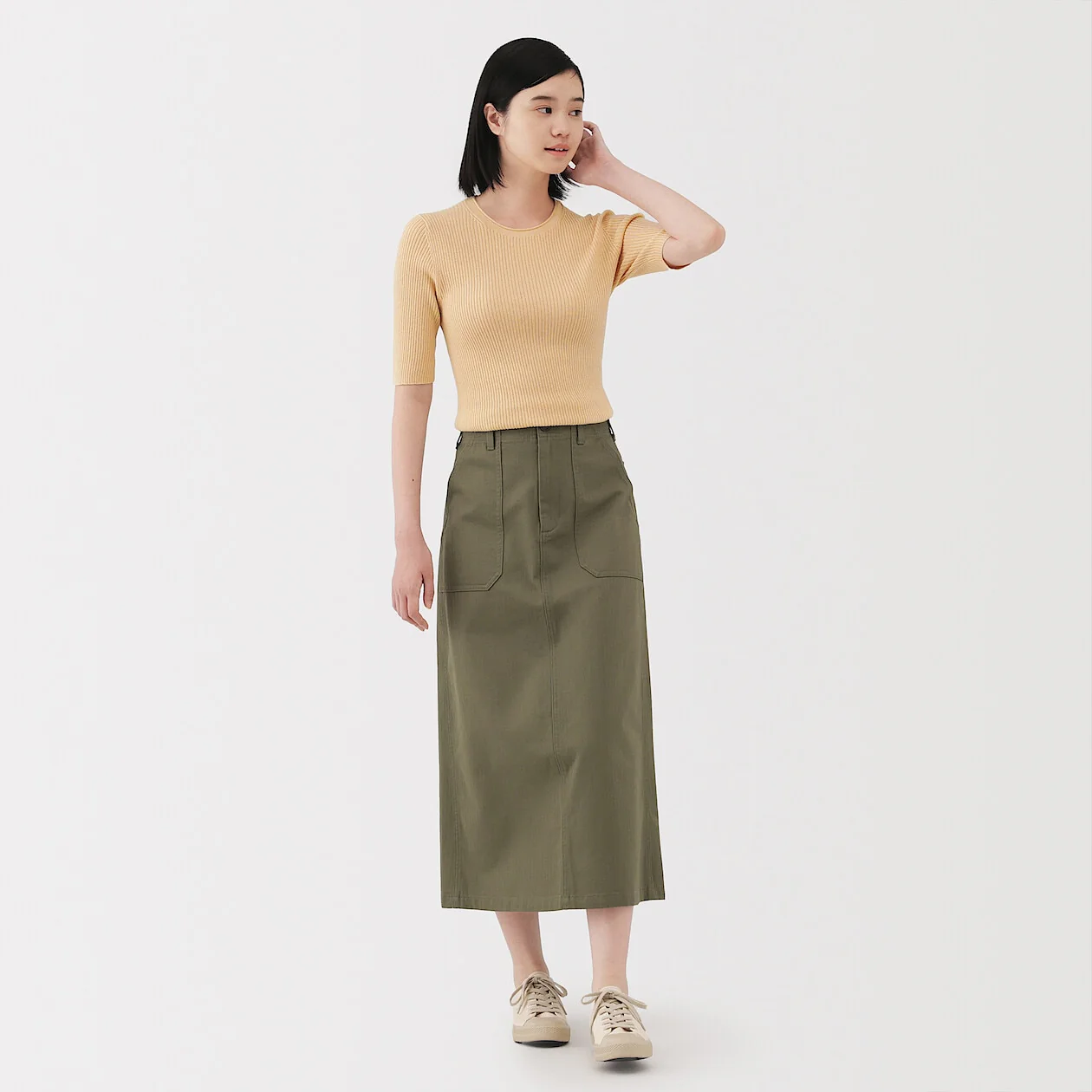 Lyocell Blend Half Sleeve Sweater - Image 2