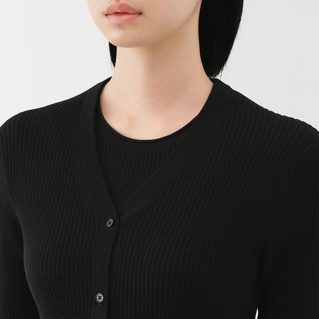 Lyocell Blend V-Neck Cardigan - Image 5