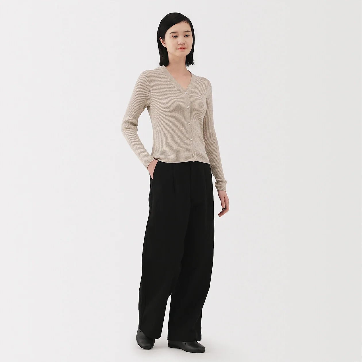 Lyocell Blend V-Neck Cardigan - Image 9
