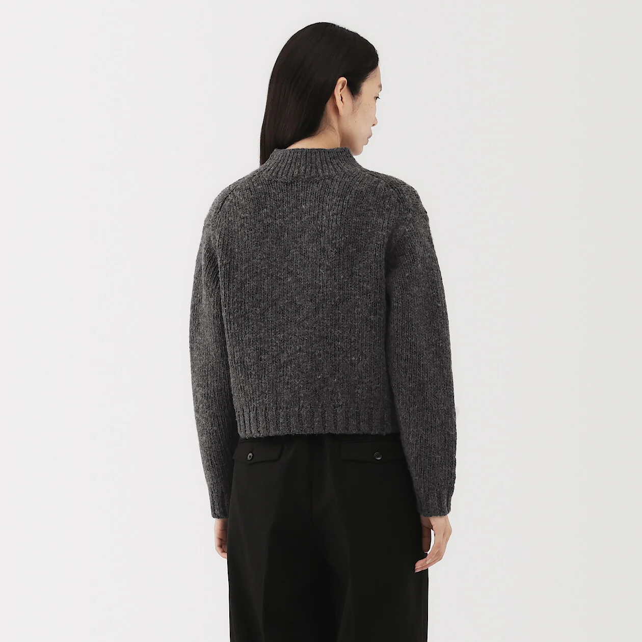 Merino Wool Low-Gauge Short Cardigan - Image 8