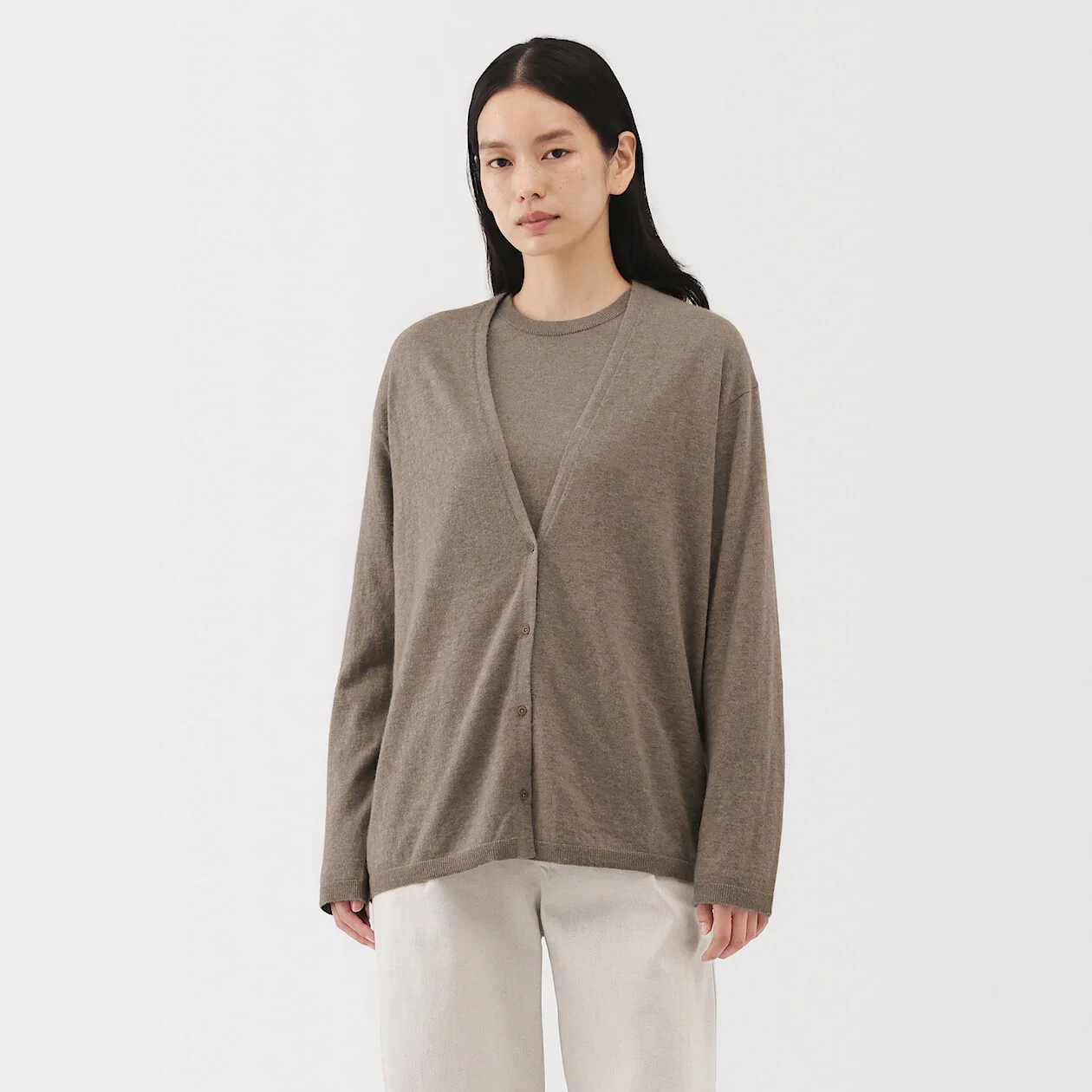 Natural Colour Cashmere Cardigan