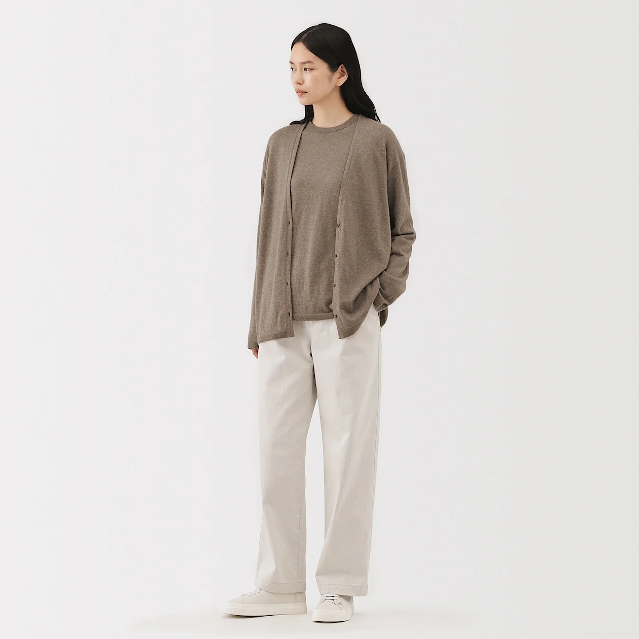 Natural Colour Cashmere Cardigan - Image 2