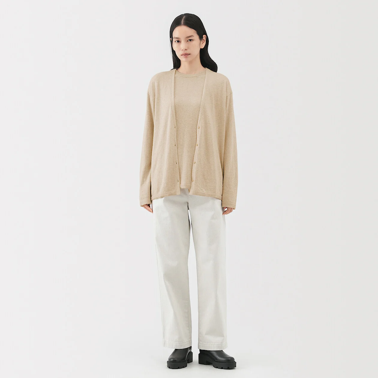 Natural Colour Cashmere Cardigan - Image 5