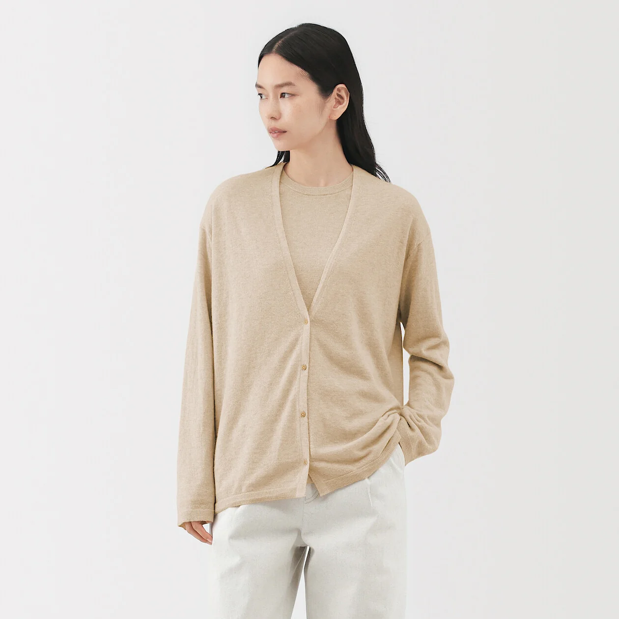 Natural Colour Cashmere Cardigan - Image 6