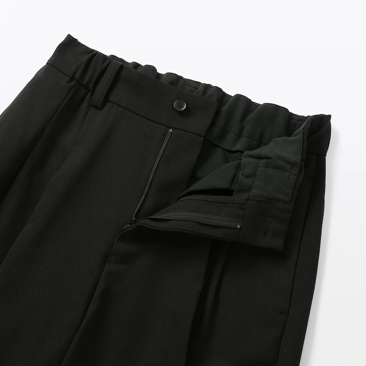 Polyester Twill Tucked Wide Pants - Image 12