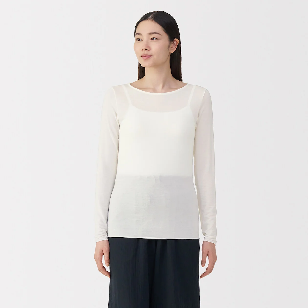 Sheer Long Sleeve T-Shirt