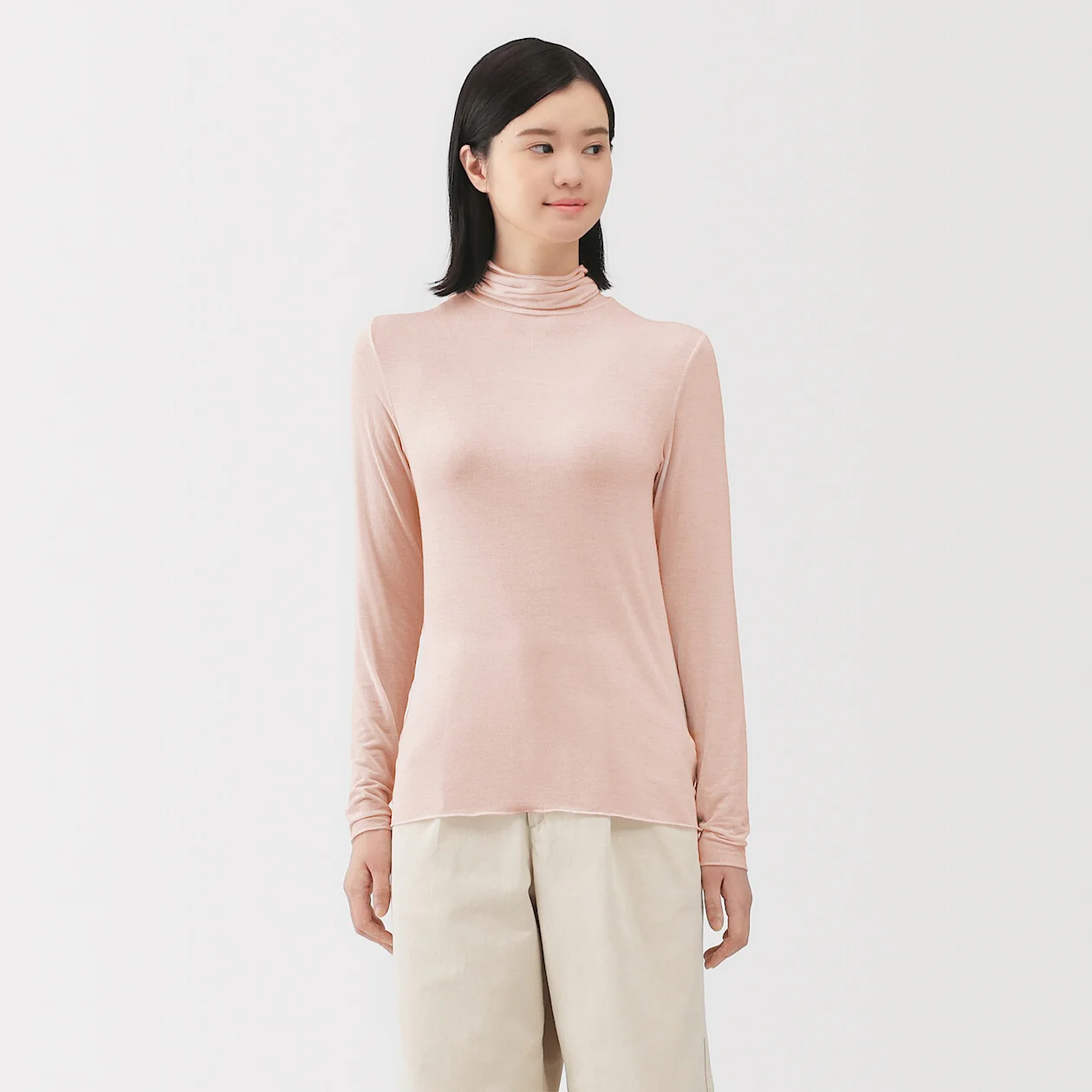 Sheer Turtleneck Long Sleeve T-Shirt - Image 19