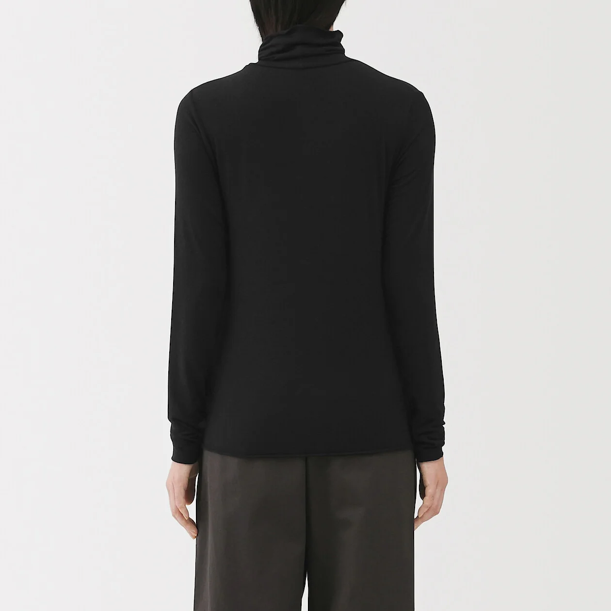 Sheer Turtleneck Long Sleeve T-Shirt - Image 4