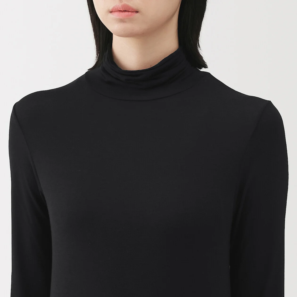 Sheer Turtleneck Long Sleeve T-Shirt - Image 5