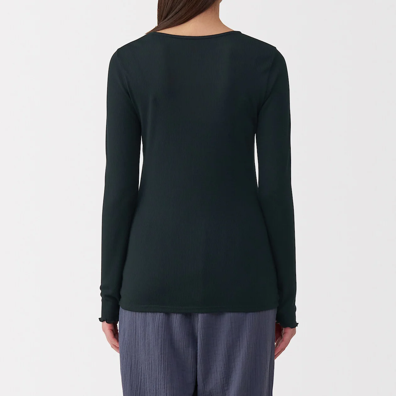 Silk Blend Sheer Long Sleeve T-Shirt - Image 12