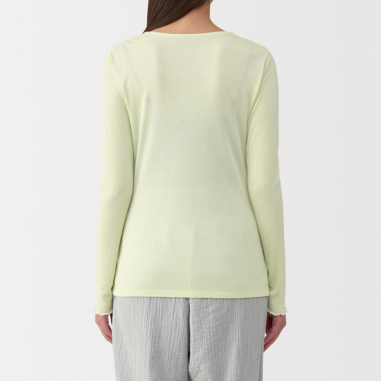 Silk Blend Sheer Long Sleeve T-Shirt - Image 20