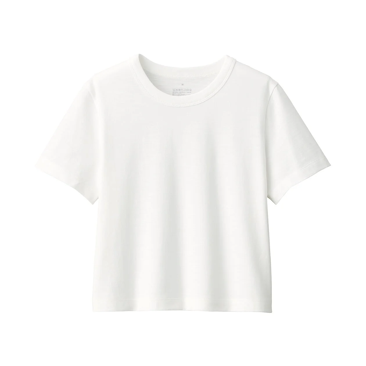 Slub Jersey Crewneck Short Sleeve Cropped T-Shirt - Image 20