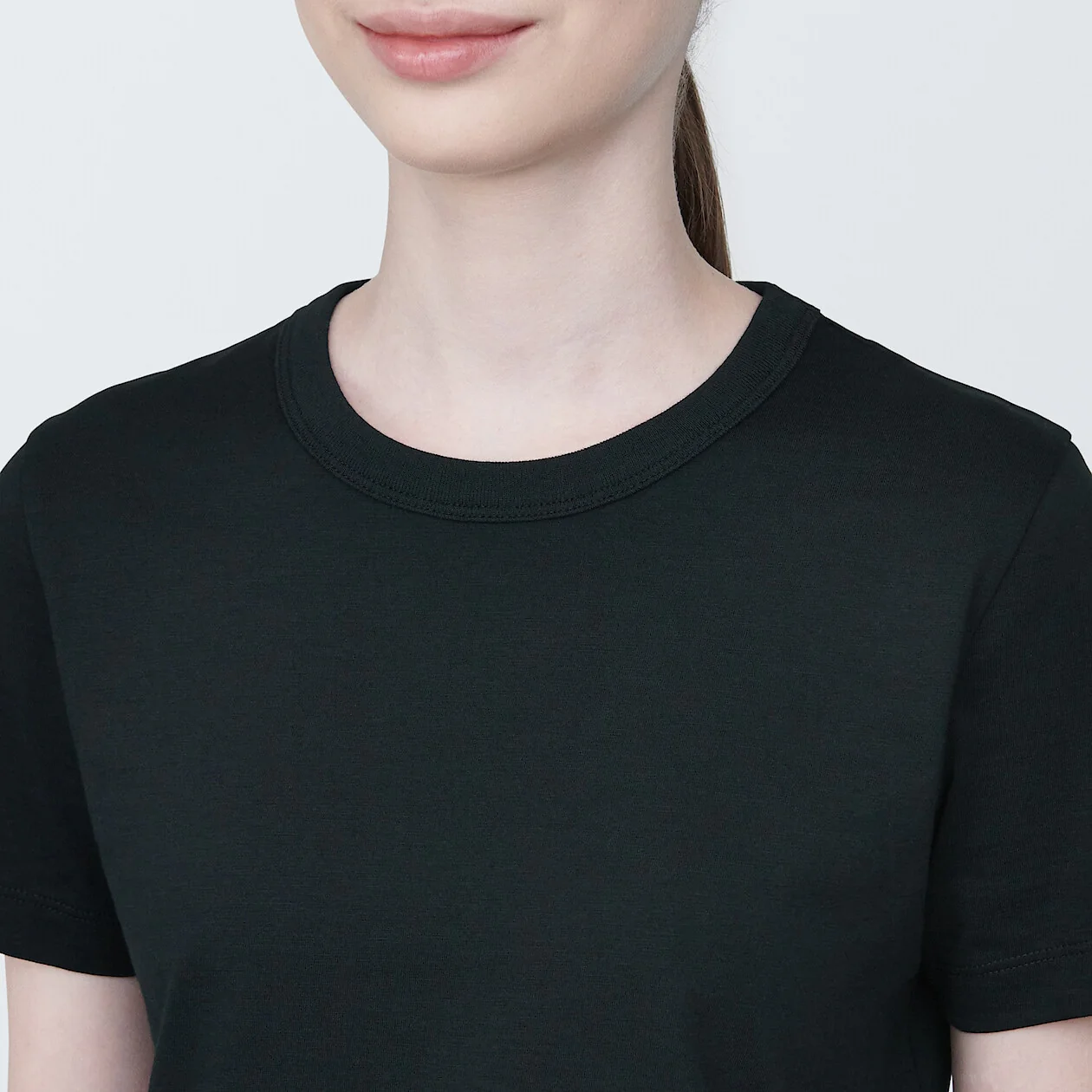 Slub Jersey Crewneck Short Sleeve Cropped T-Shirt - Image 26