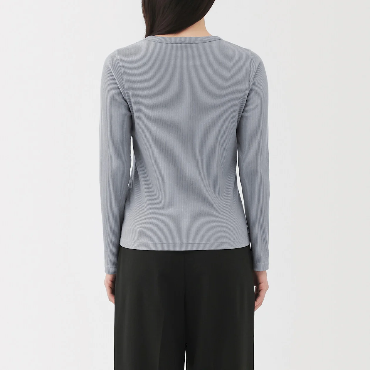 Smooth Ribbed Crewneck Cardigan - Image 13