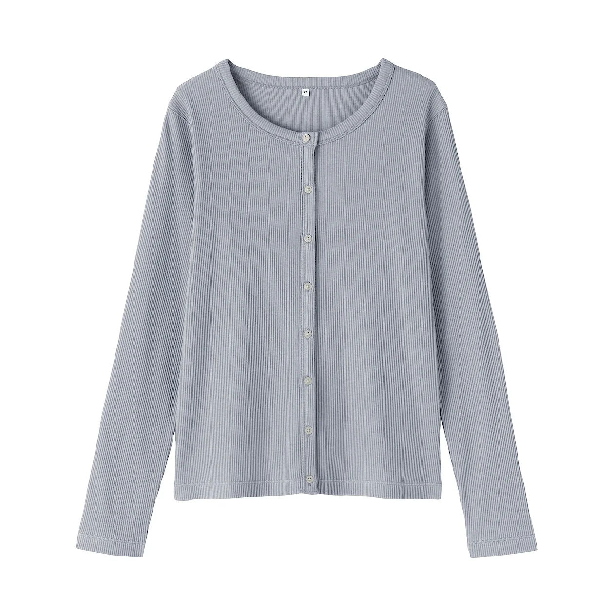 Smooth Ribbed Crewneck Cardigan - Image 15
