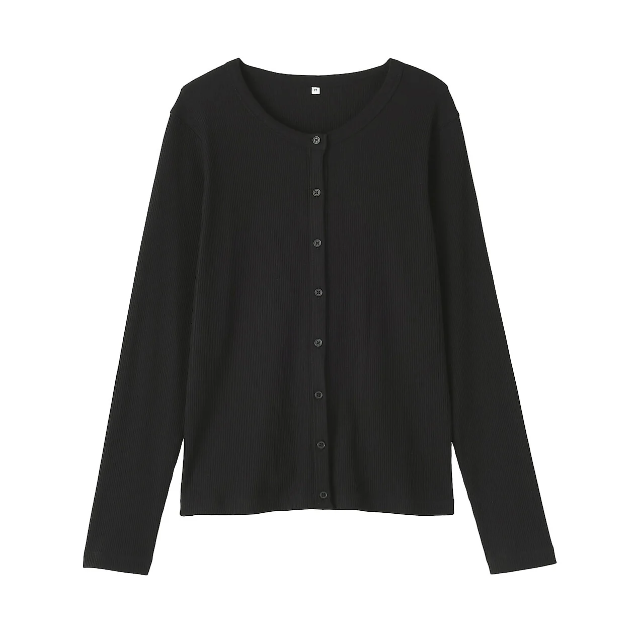 Smooth Ribbed Crewneck Cardigan - Image 8