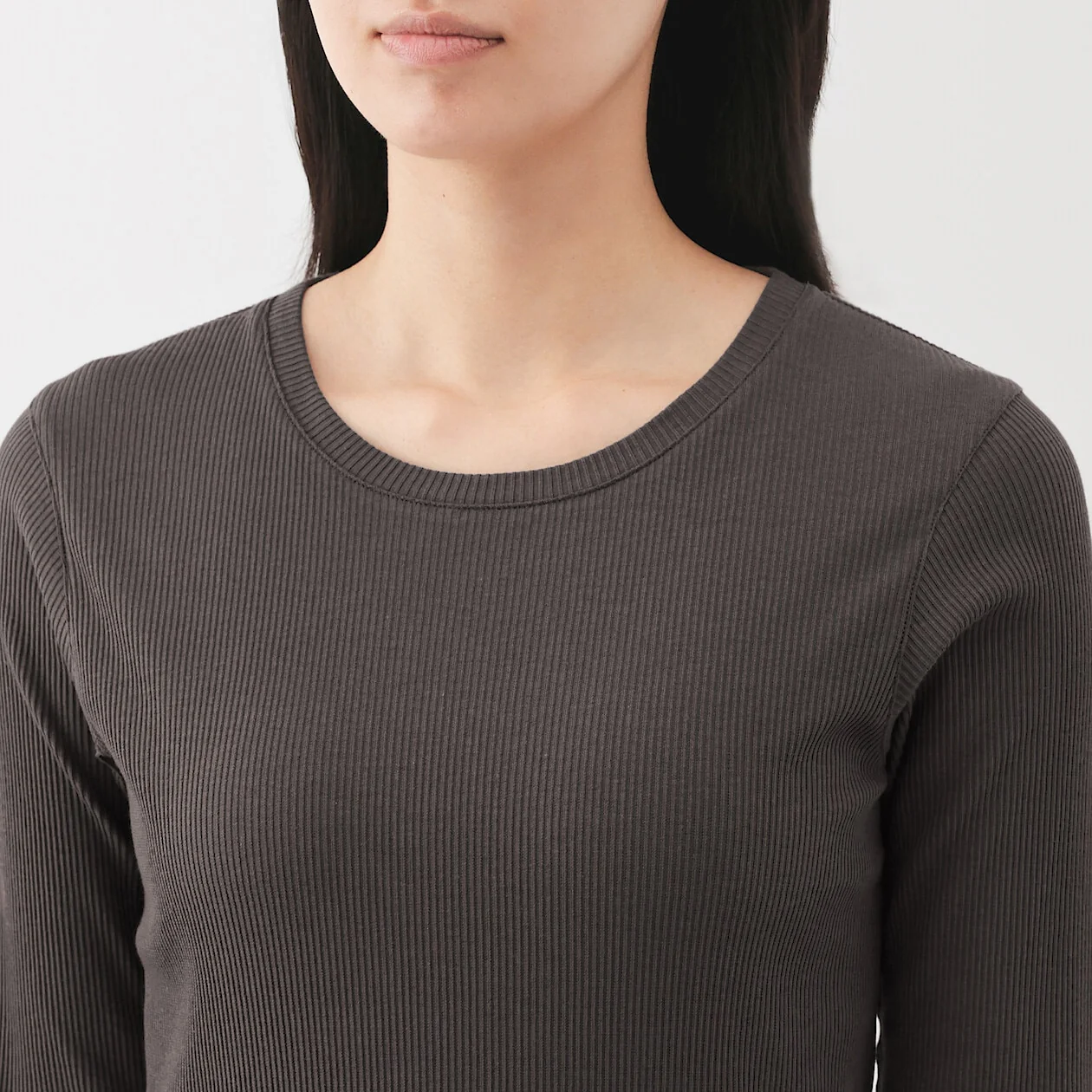 Smooth Ribbed Long Sleeve T-Shirt - Image 5