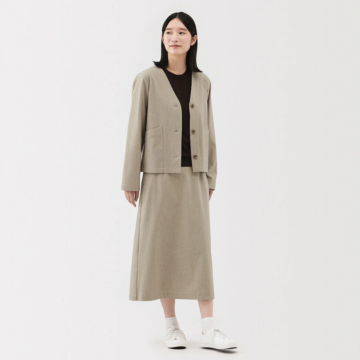 Stretch Brushed Flare Skirt - Image 17