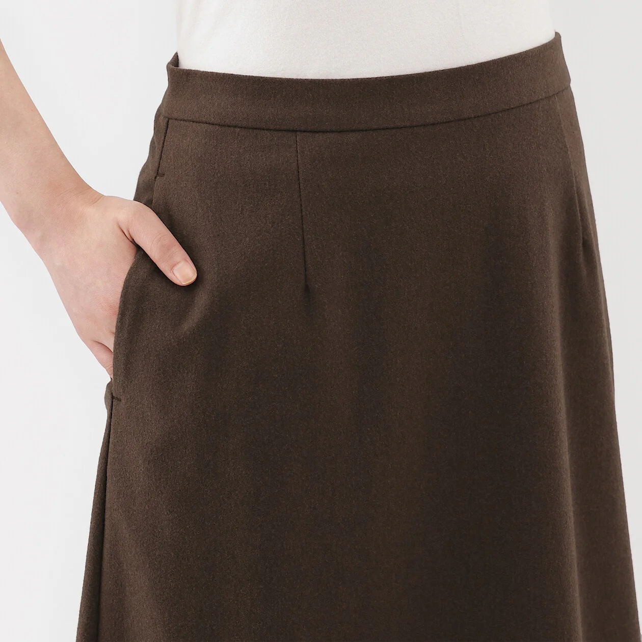 Stretch Brushed Flare Skirt - Image 5