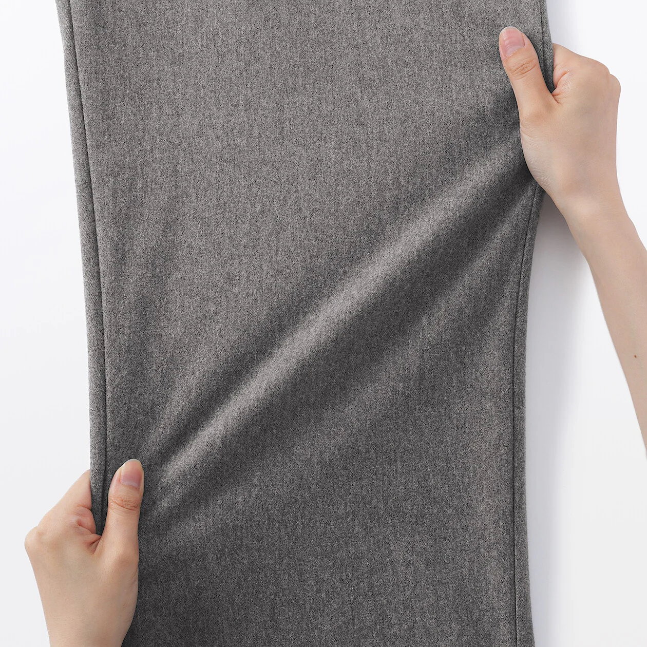 Stretch Brushed Pleated Wide Pants - Image 10