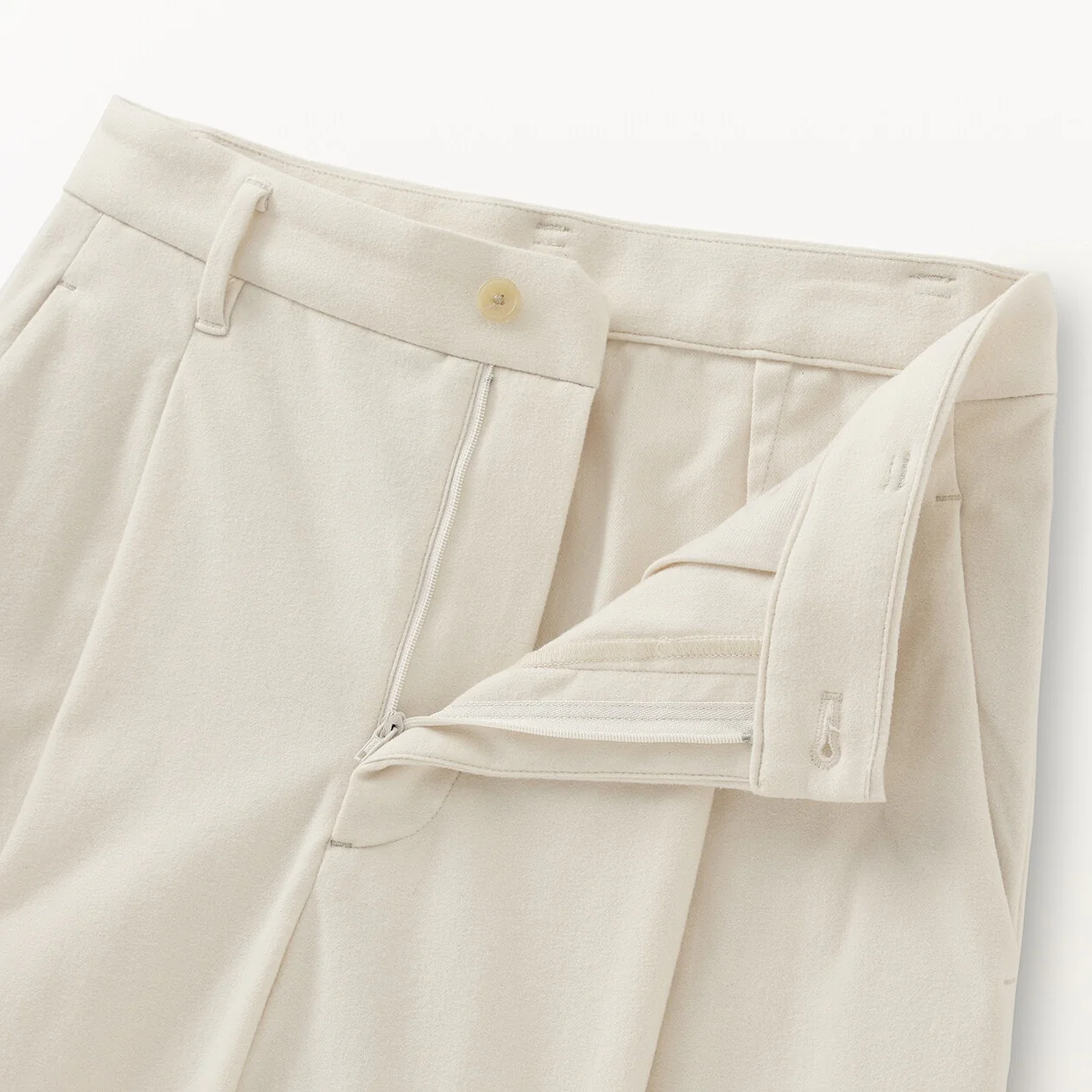 Stretch Brushed Pleated Wide Pants - Image 18