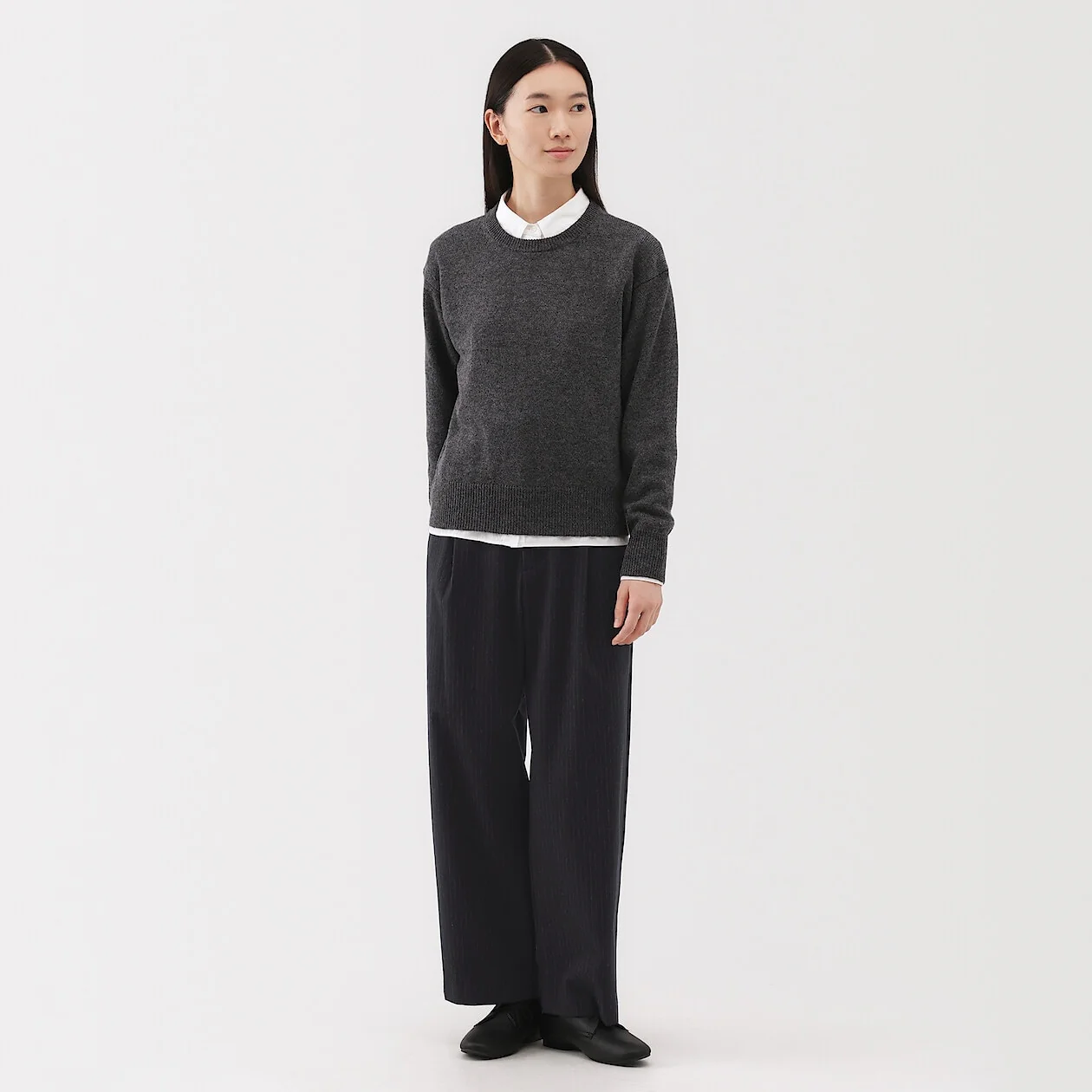 Stretch Brushed Pleated Wide Pants - Image 22