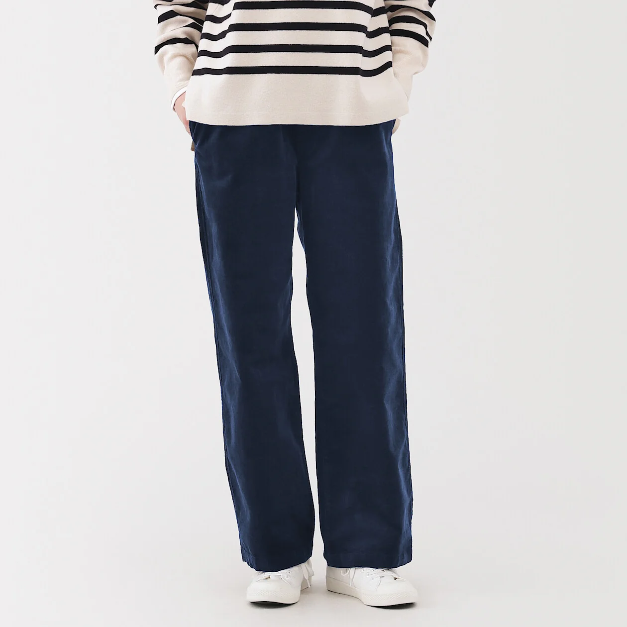Stretch Corduroy Easy Straight Pants - Image 26