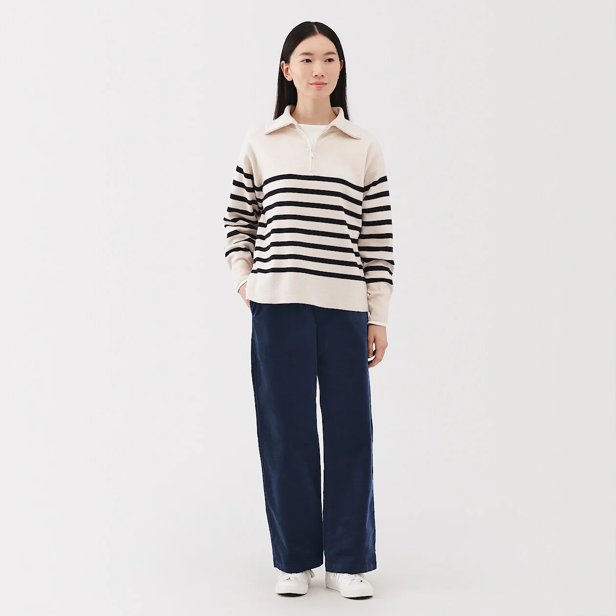 Stretch Corduroy Easy Straight Pants - Image 27