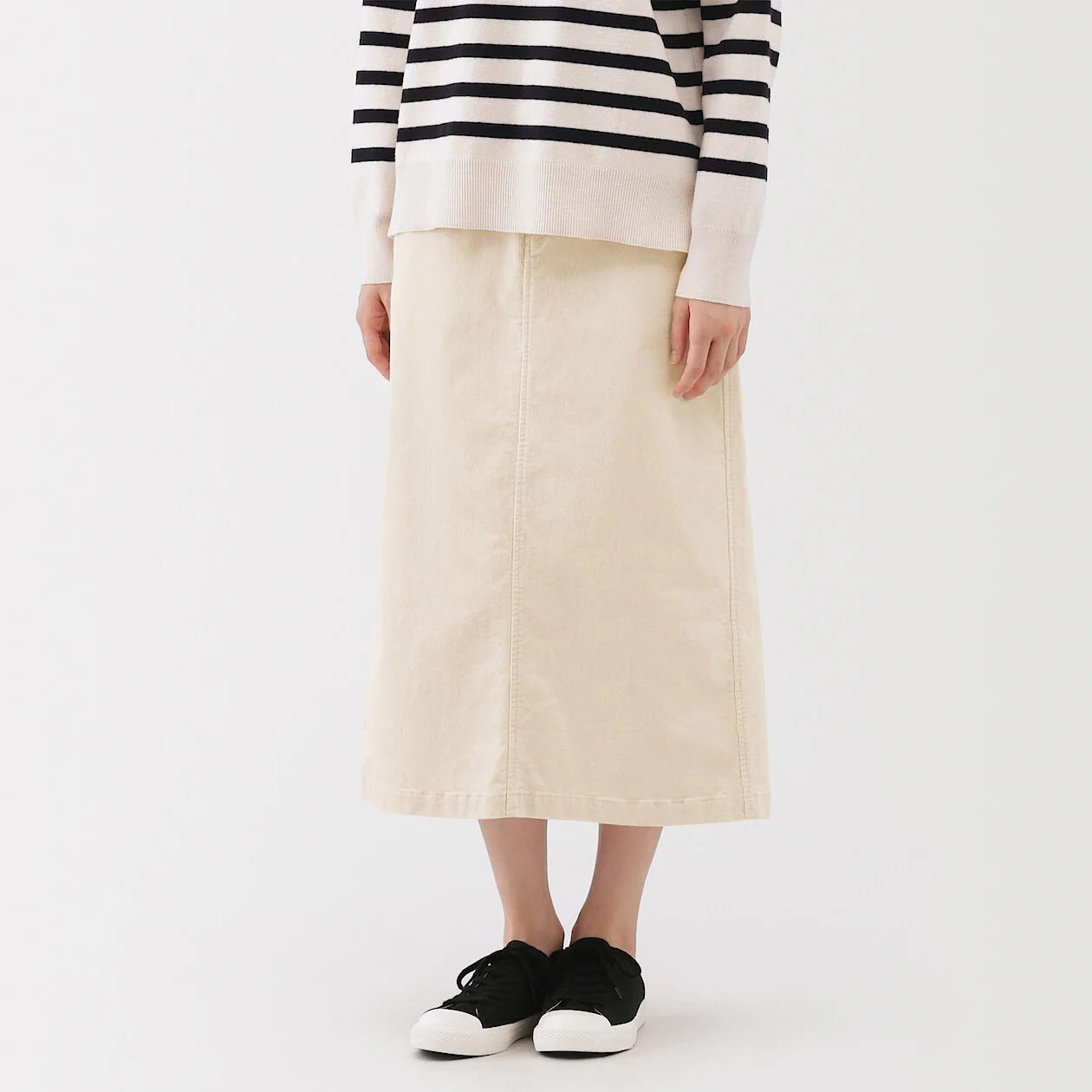 Stretch Corduroy Midi Skirt - Image 18
