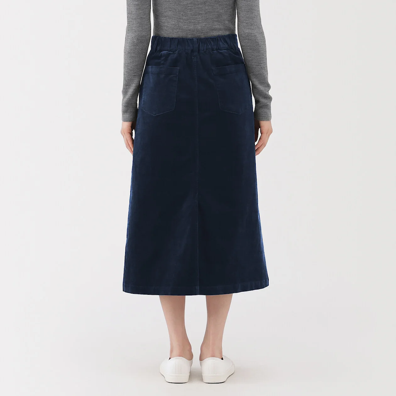 Stretch Corduroy Midi Skirt - Image 4
