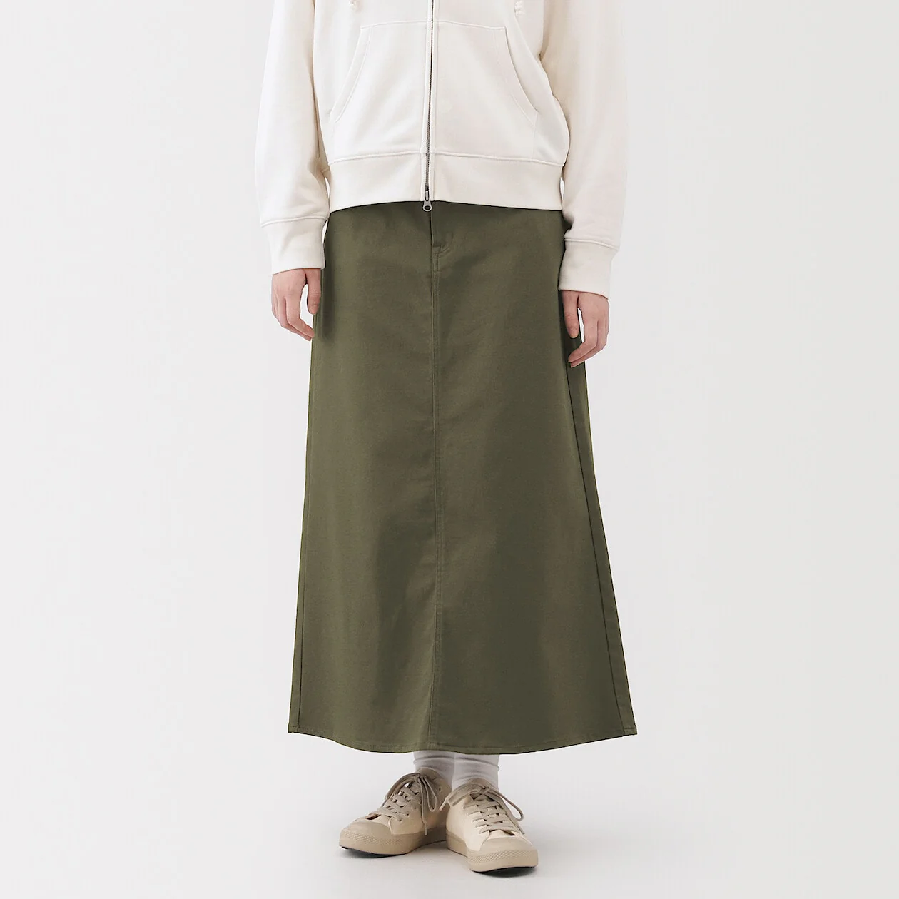 Stretch Denim A-Line Skirt
