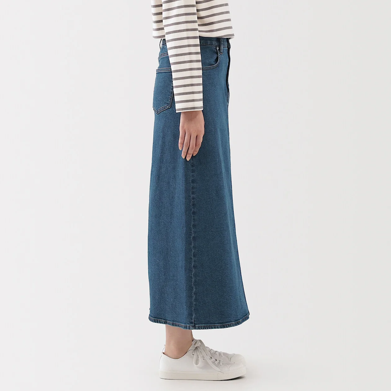 Stretch Denim A-Line Skirt - Image 14