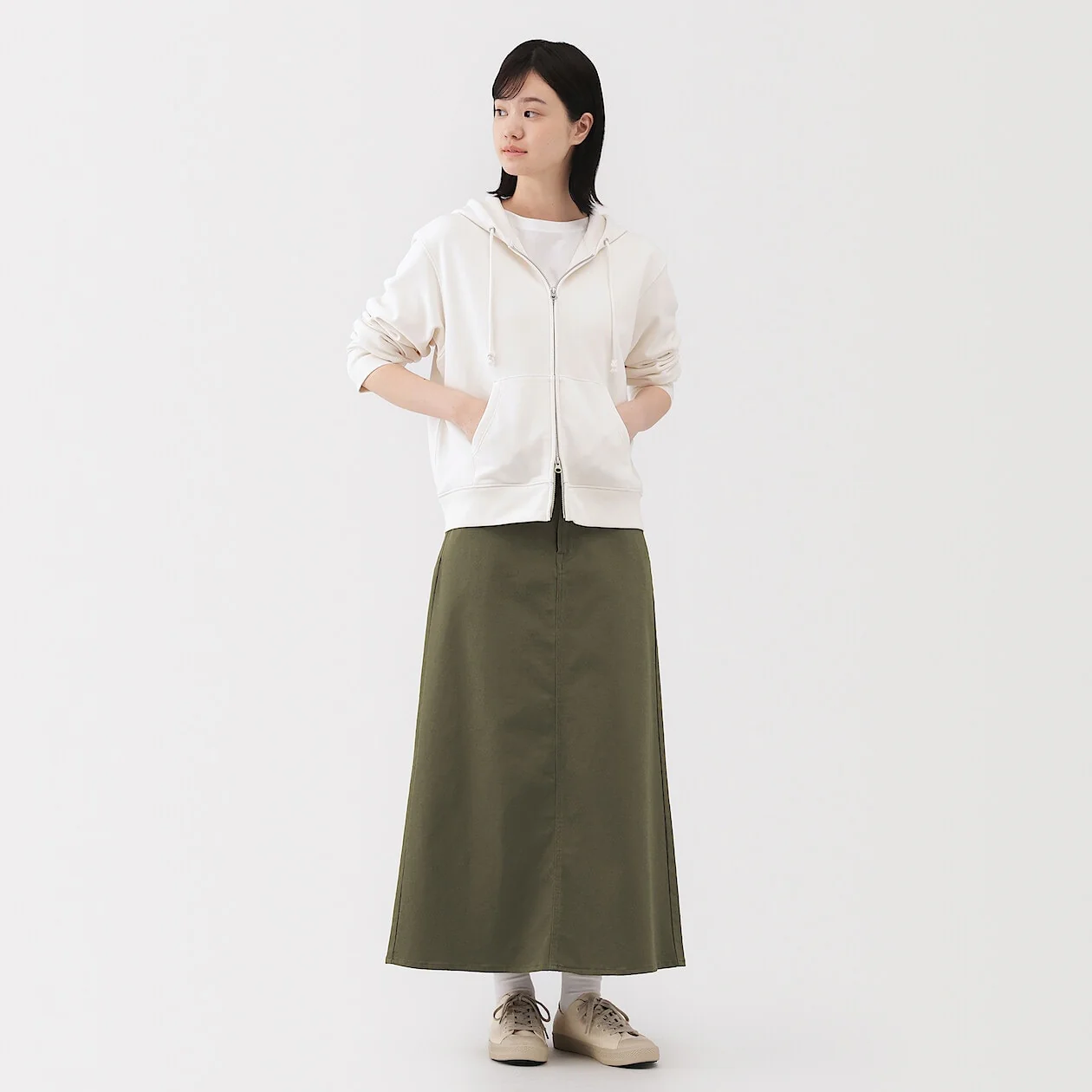Stretch Denim A-Line Skirt - Image 2