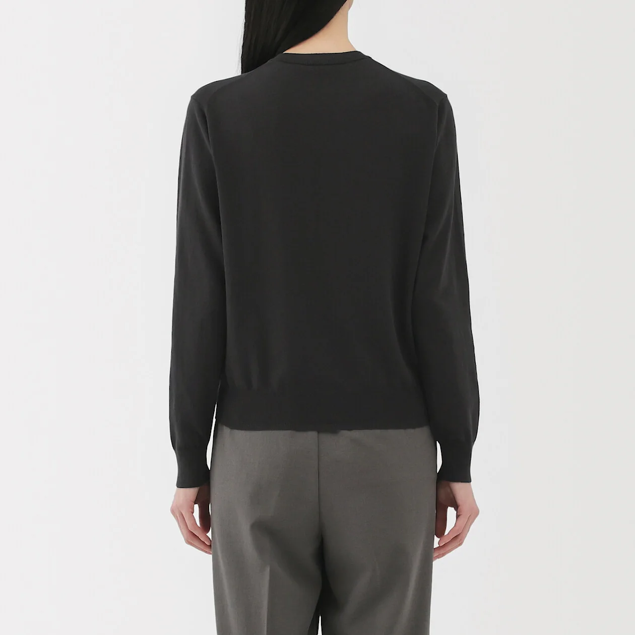 Lightweight Cotton Knit Crewneck Cardigan - Image 20