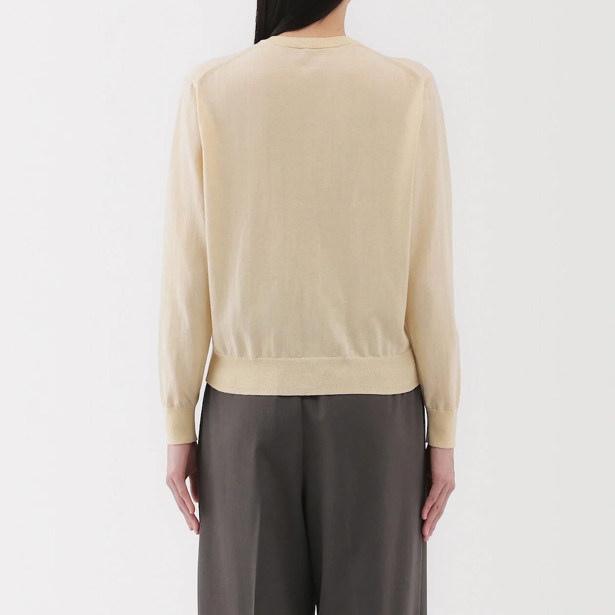 Lightweight Cotton Knit Crewneck Cardigan - Image 36