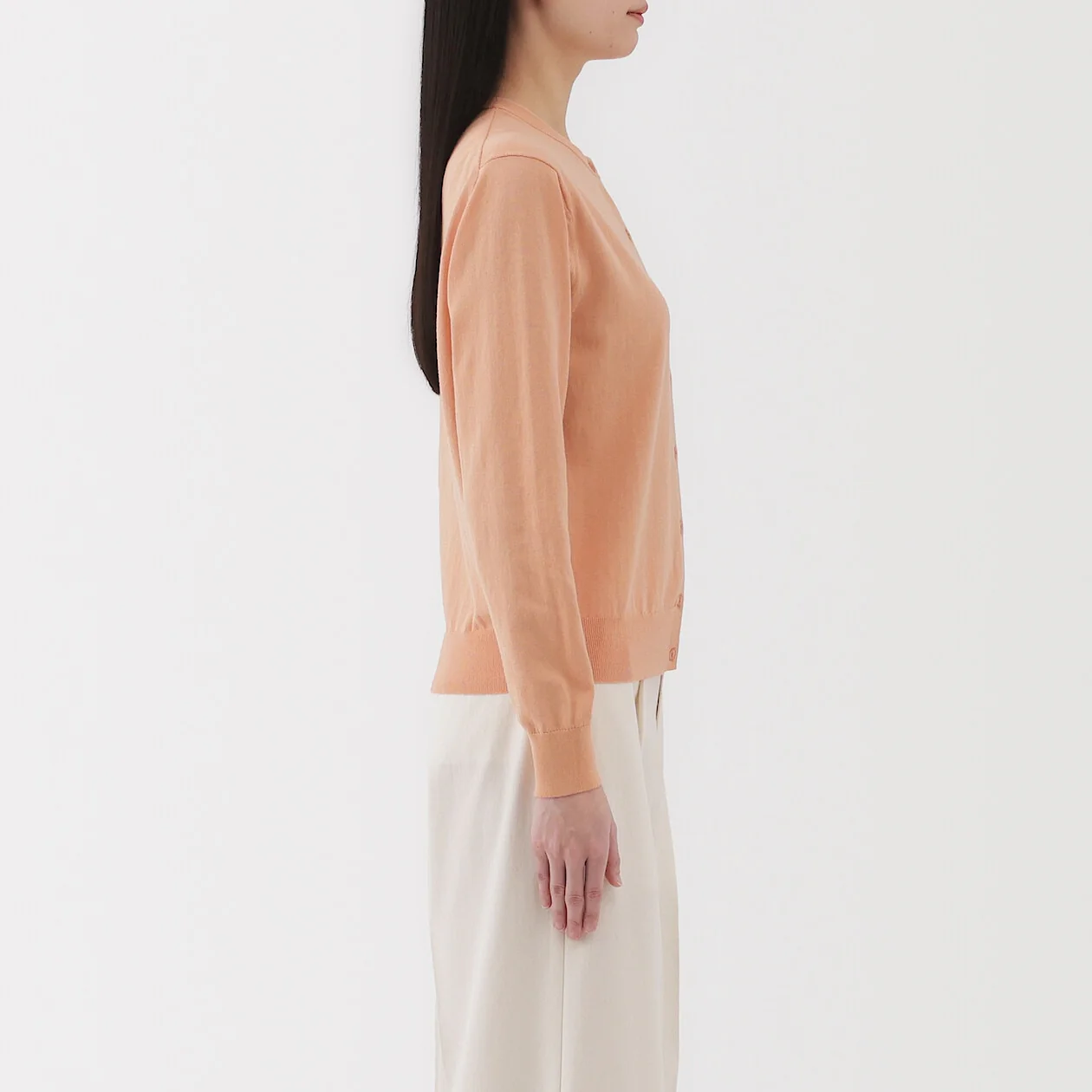 Lightweight Cotton Knit Crewneck Cardigan - Image 43