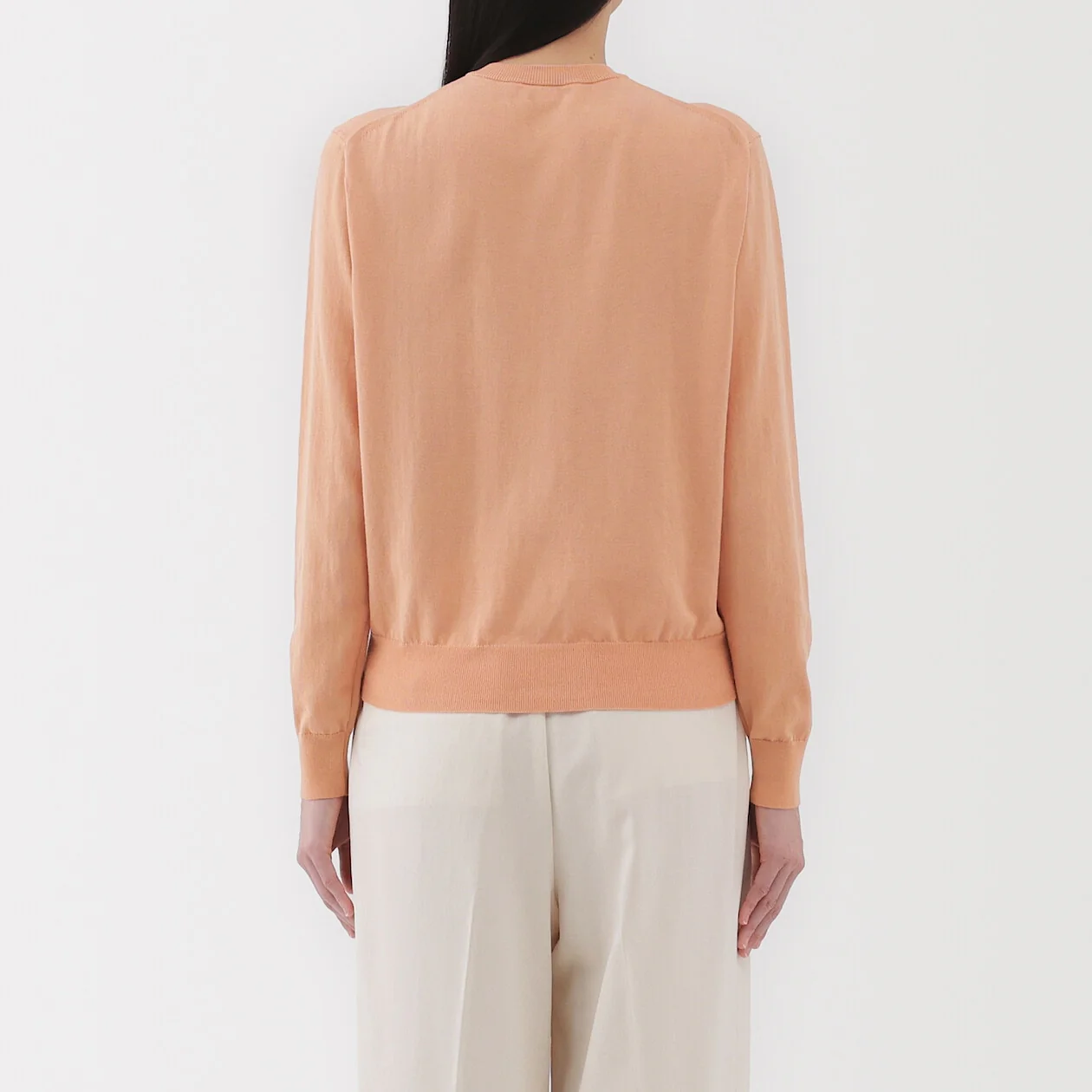 Lightweight Cotton Knit Crewneck Cardigan - Image 44