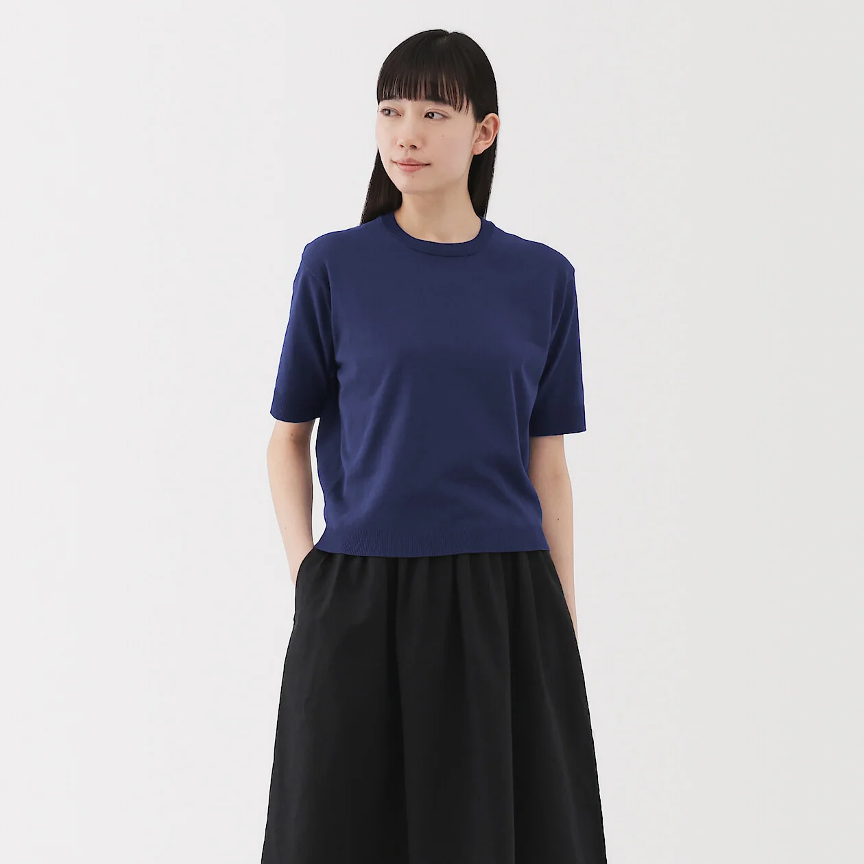 Cotton Knit Half Sleeve Sweater - Image 25