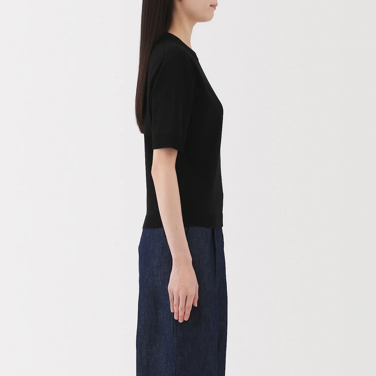 Cotton Knit Half Sleeve Sweater - Image 3