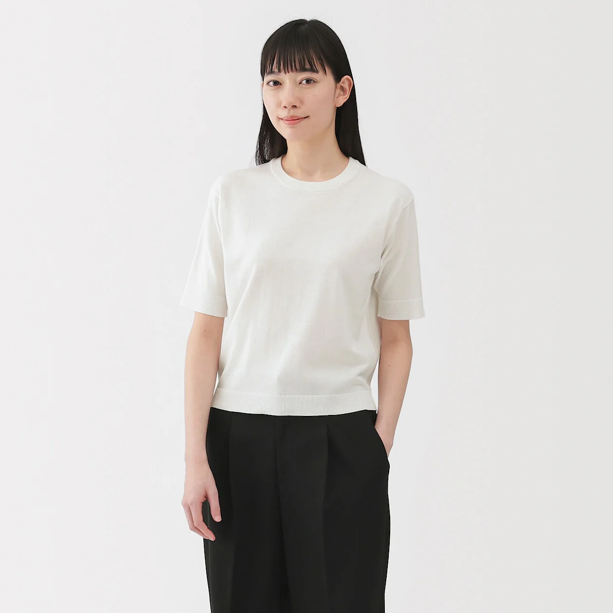 Cotton Knit Half Sleeve Sweater - Image 9