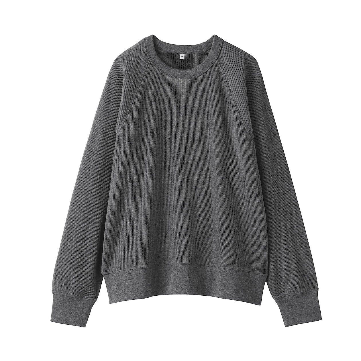 Waffle Knit Crewneck Long Sleeve T-Shirt - Image 10