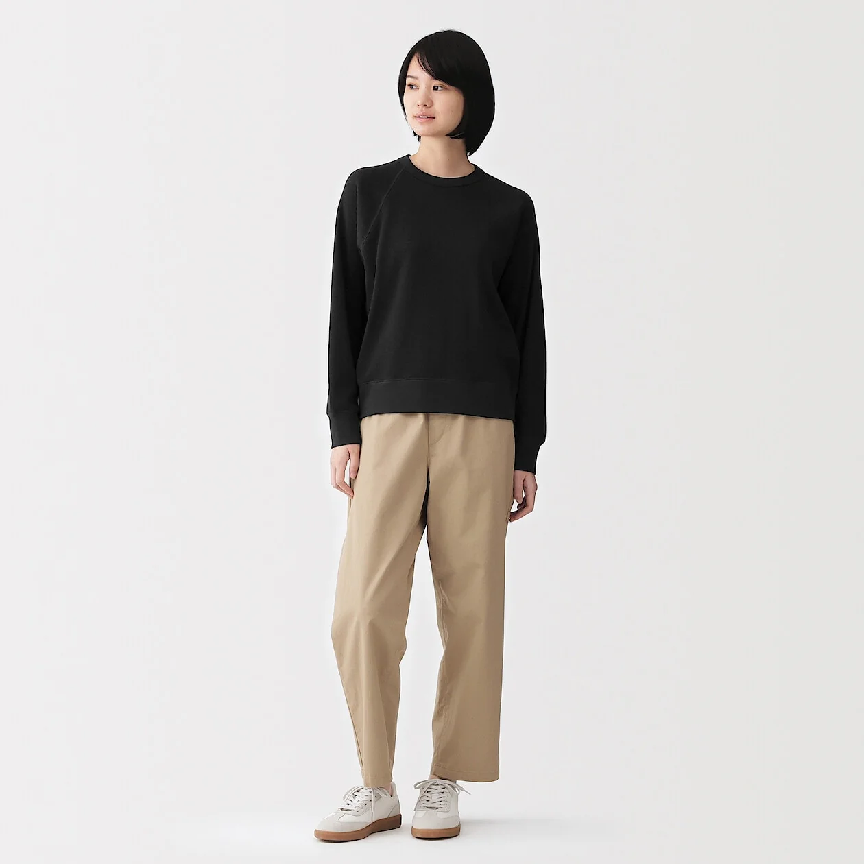 Waffle Knit Crewneck Long Sleeve T-Shirt - Image 14