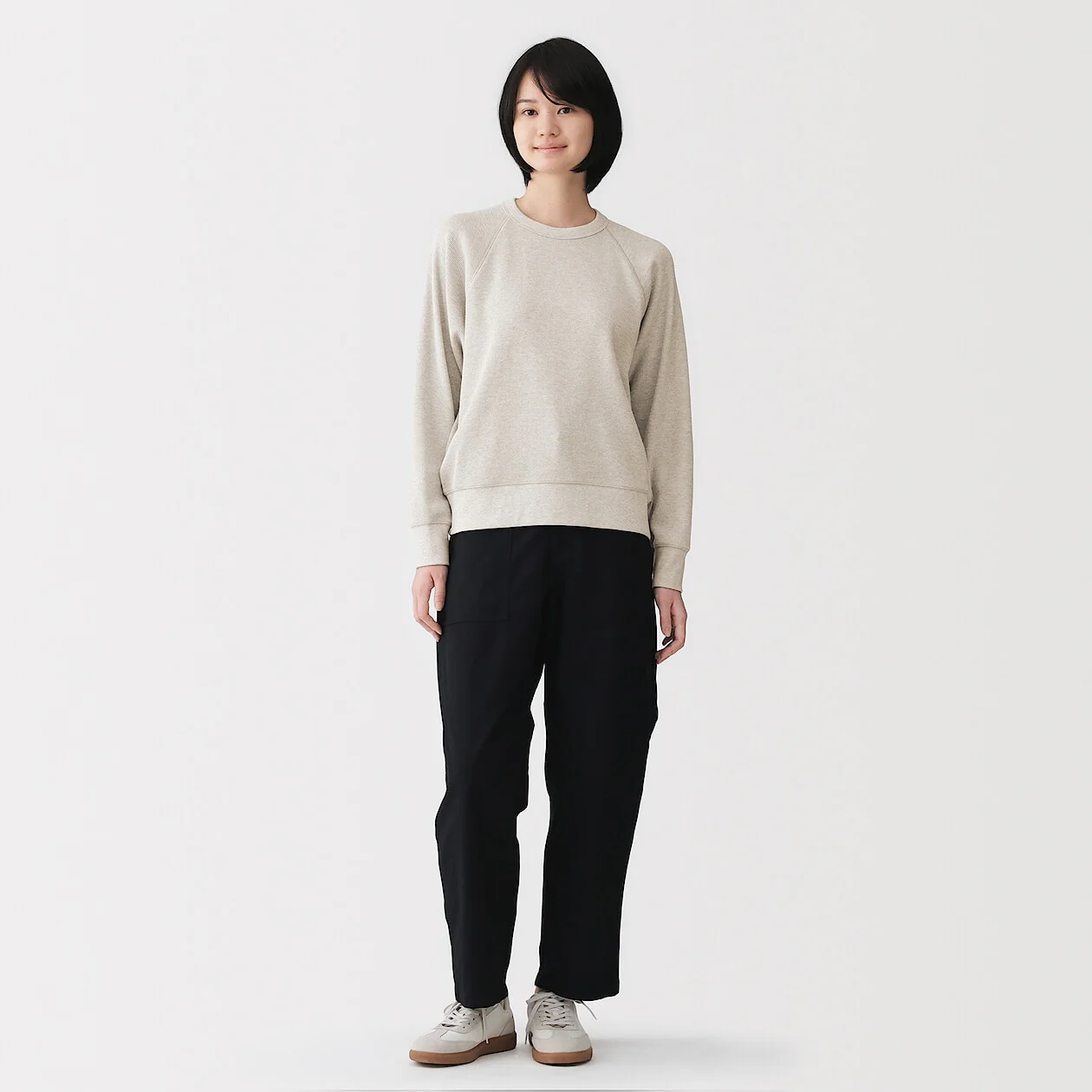 Waffle Knit Crewneck Long Sleeve T-Shirt - Image 24