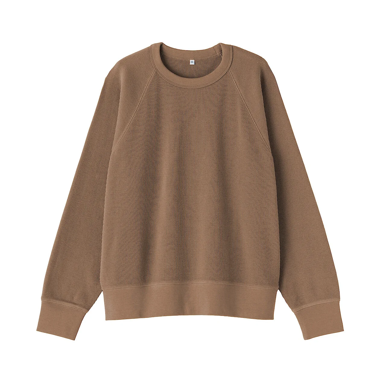 Waffle Knit Crewneck Long Sleeve T-Shirt - Image 33