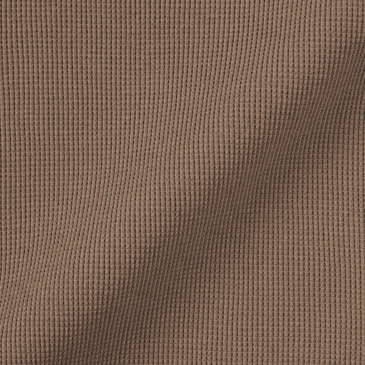 Waffle Knit Crewneck Long Sleeve T-Shirt - Image 34