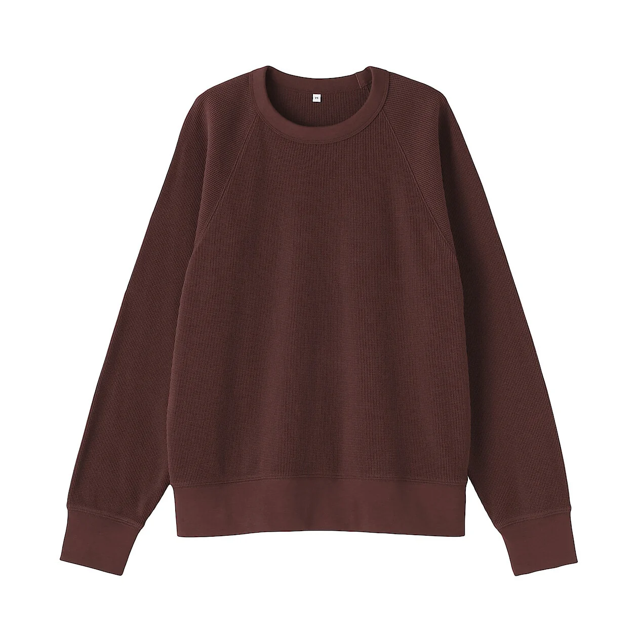 Waffle Knit Crewneck Long Sleeve T-Shirt - Image 6