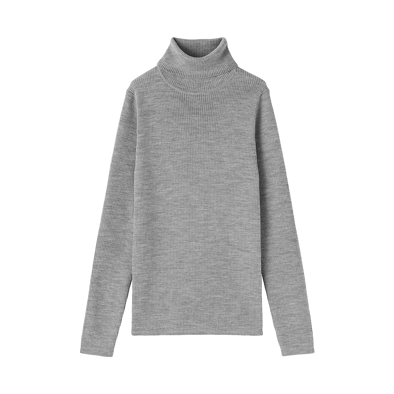 Washable Wool High-Gauge Ribbed Turtleneck Sweater - Image 16